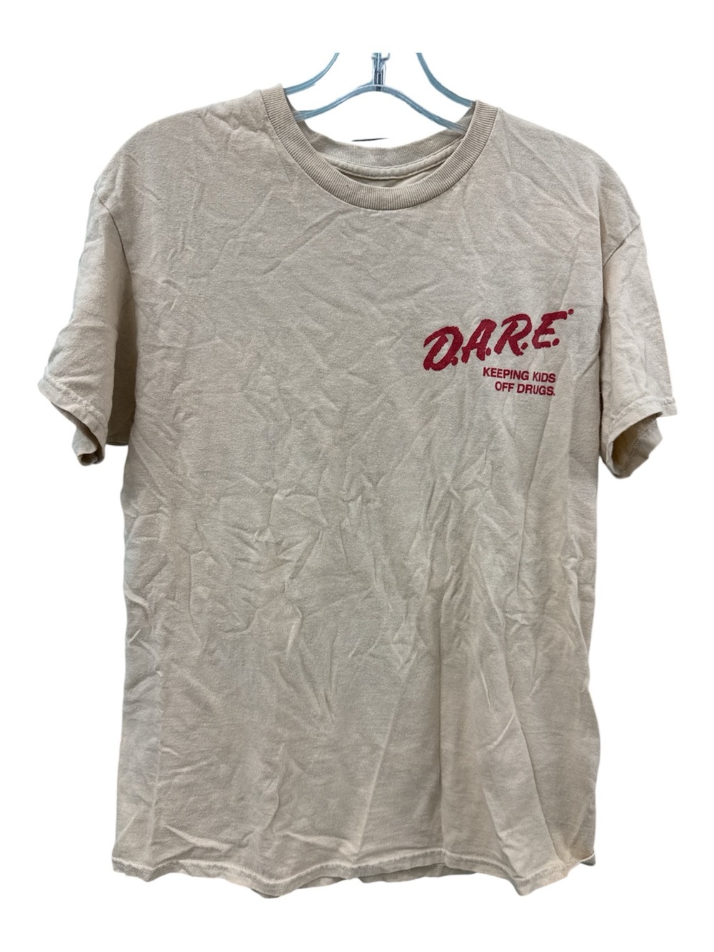 Beige Short-Sleeve Logo Tee